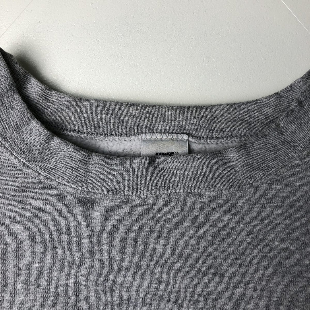 90'S Nike One Point Logo Sweatshirt Trainer Made in USA Men's L Size Vintage cotton gray type Vintage Second Hand