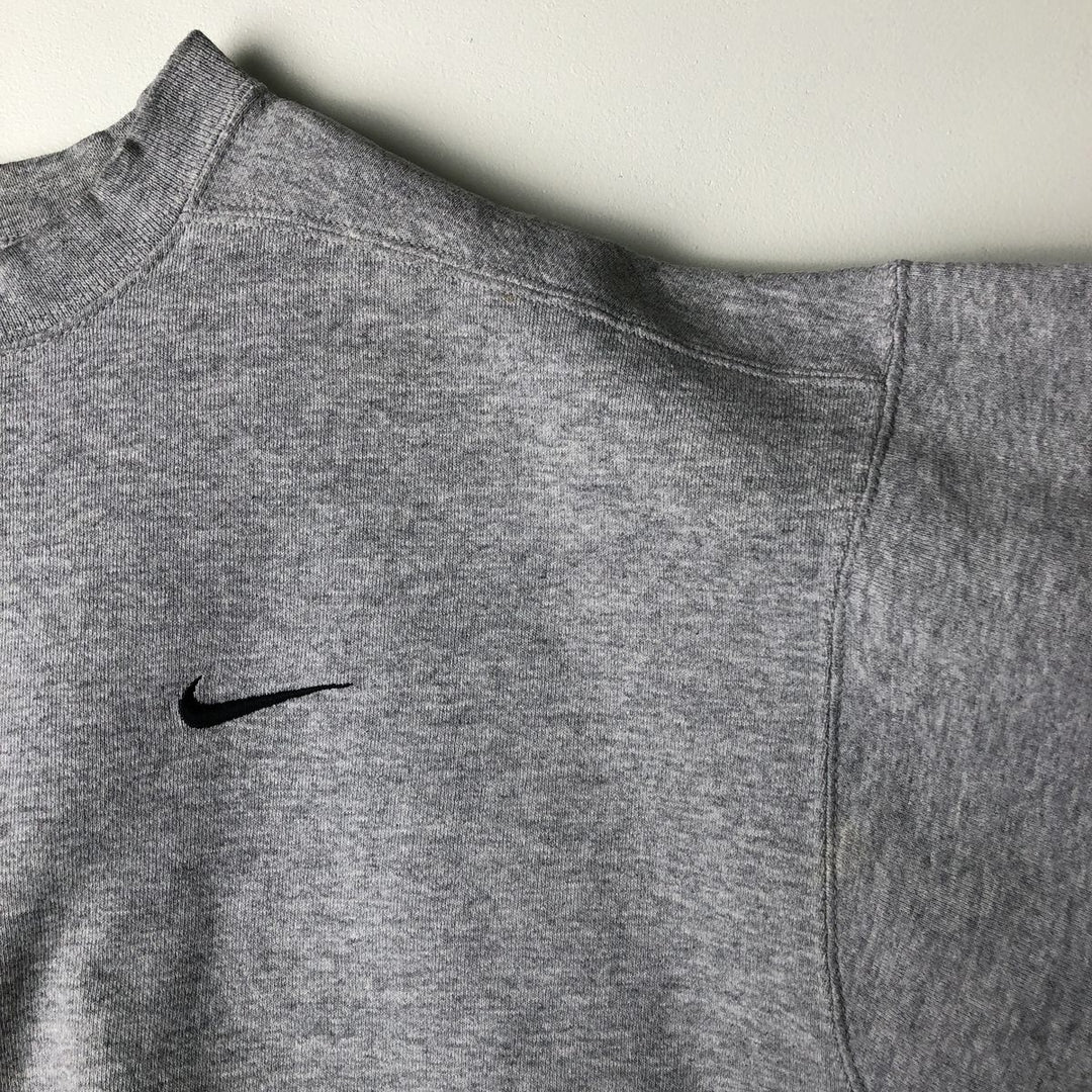 90'S Nike One Point Logo Sweatshirt Trainer Made in USA Men's L Size Vintage cotton gray type Vintage Second Hand