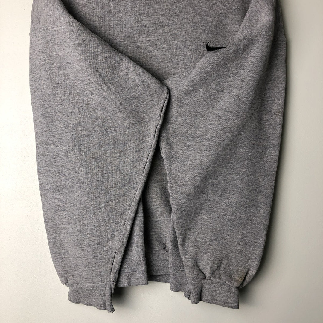 90'S Nike One Point Logo Sweatshirt Trainer Made in USA Men's L Size Vintage cotton gray type Vintage Second Hand