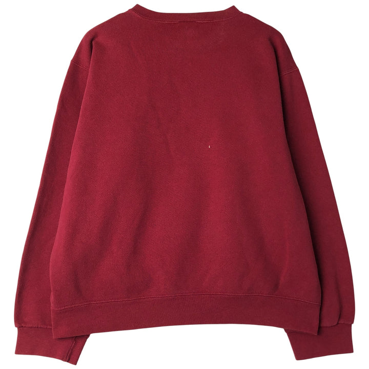 2000'S Nike One-Point Logo Sweatshirt, Made in USA, Men's Size L cotton Red type red-purple Vintage Second Hand