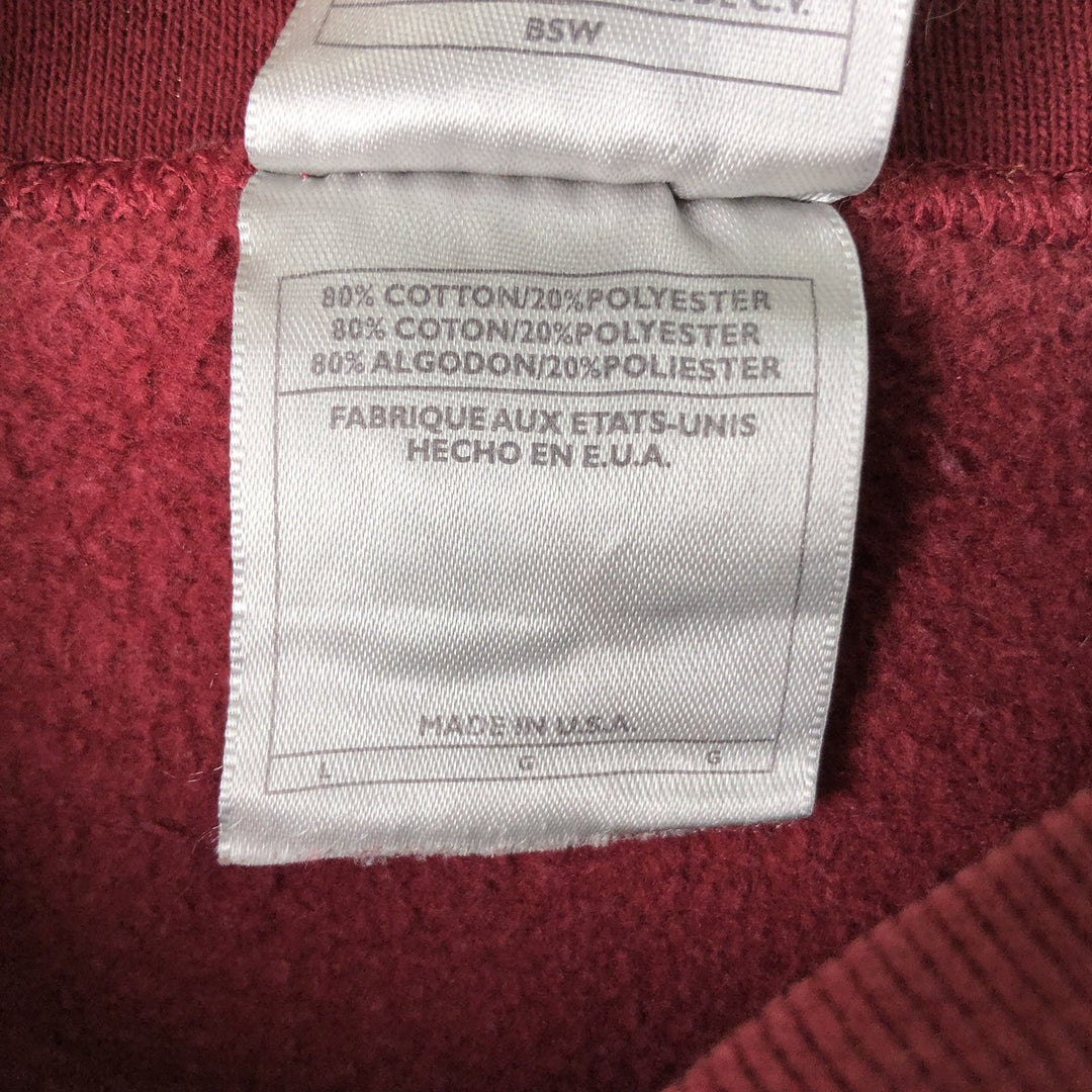 2000'S Nike One-Point Logo Sweatshirt, Made in USA, Men's Size L cotton Red type red-purple Vintage Second Hand