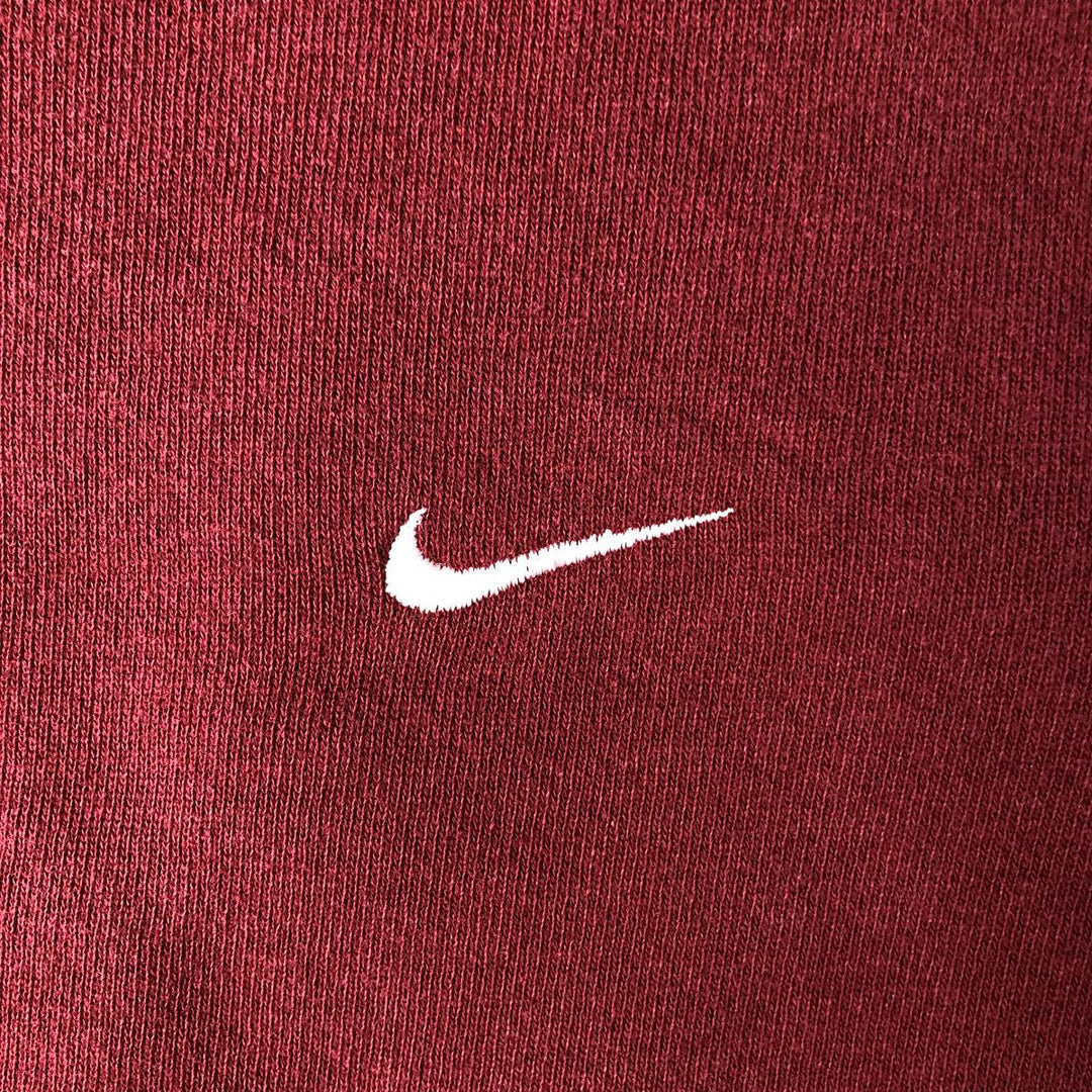 2000'S Nike One-Point Logo Sweatshirt, Made in USA, Men's Size L cotton Red type red-purple Vintage Second Hand