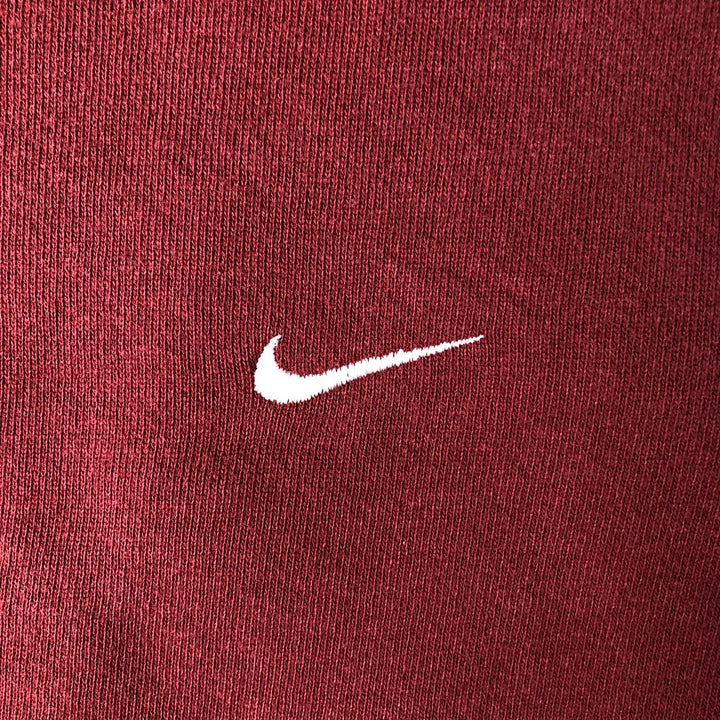 2000'S Nike One-Point Logo Sweatshirt, Made in USA, Men's Size L cotton Red type red-purple Vintage Second Hand
