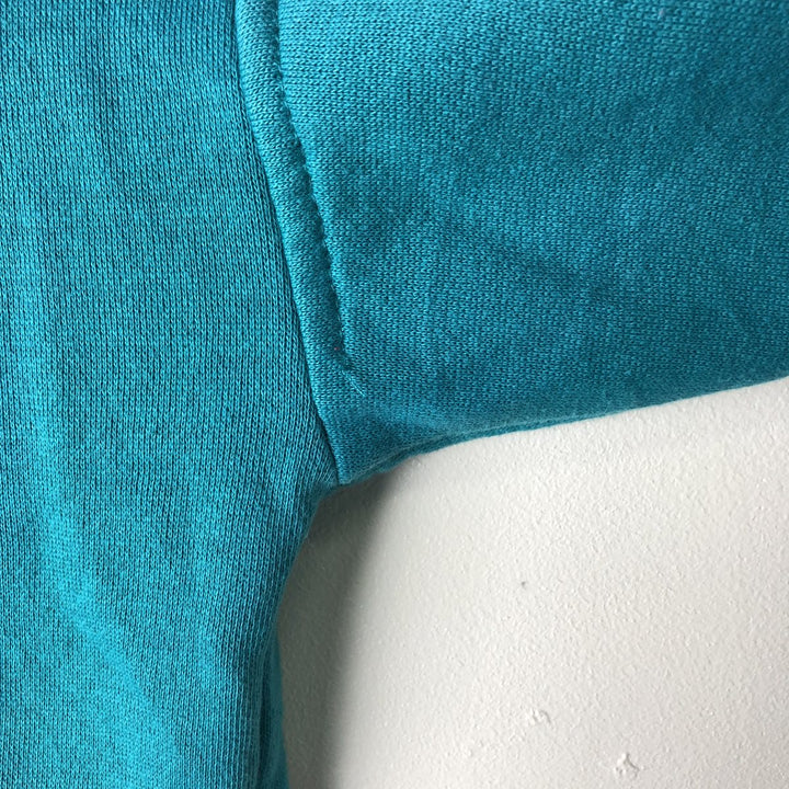 Vintage 1980'S Adidas striped pattern logo sweatshirt, size L, men's unclear blue type Vintage Second Hand