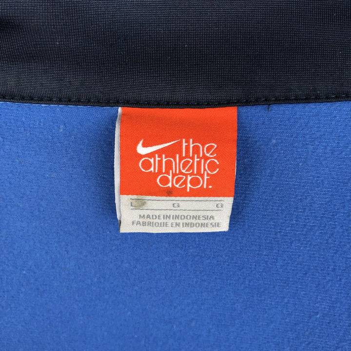 Nike the athletic department jersey track jacket, men's size L polyester blue type Vintage Second Hand