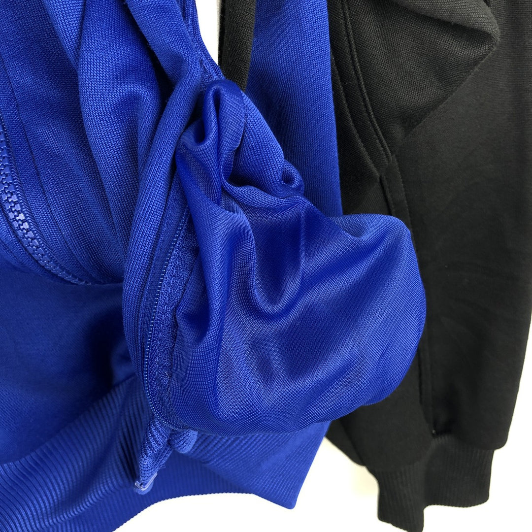 00'S adidas jersey track jacket, men's size S polyester blue type Vintage Second Hand