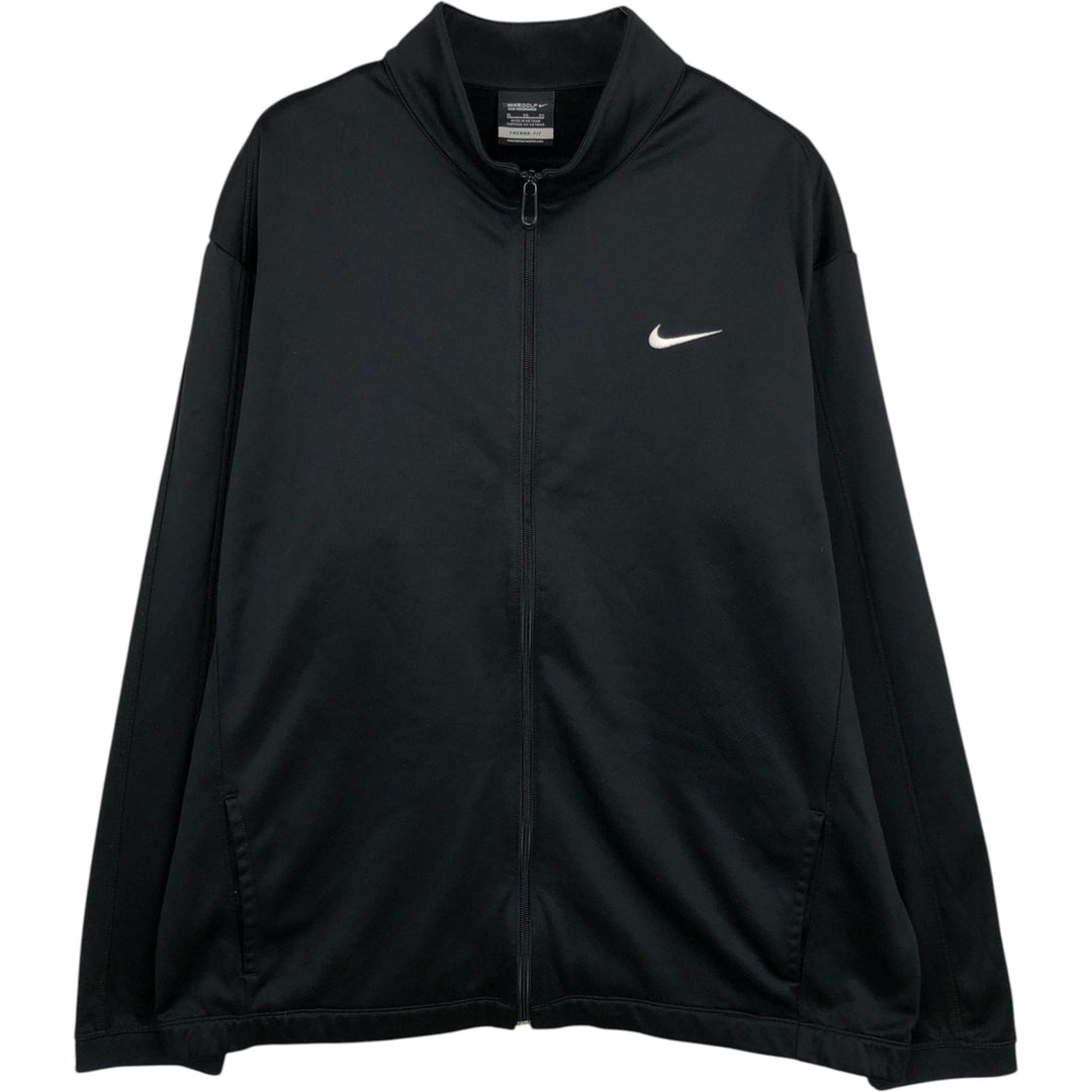 Nike Golf THERMA-FIT Jersey Track Jacket Men's XL polyester black type Vintage Second Hand