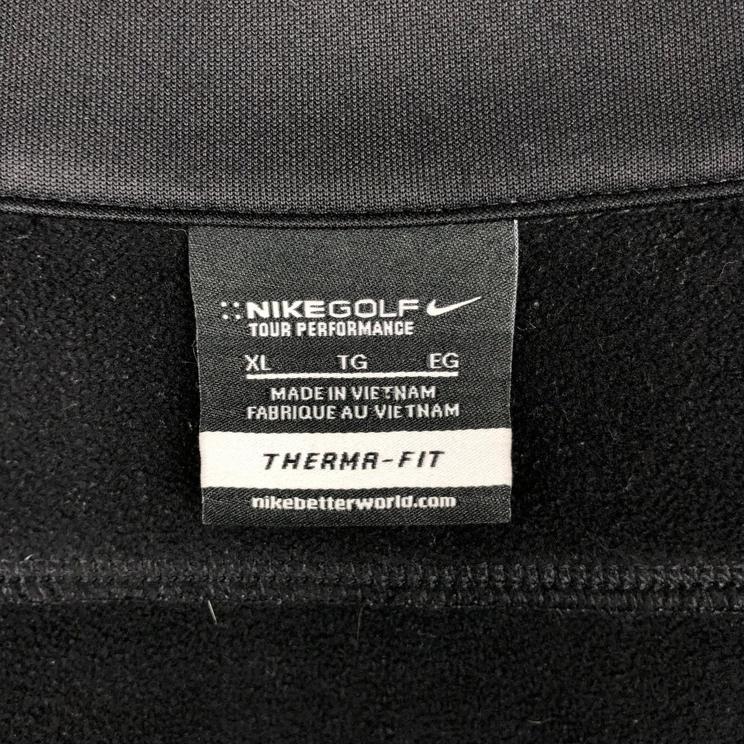 Nike Golf THERMA-FIT Jersey Track Jacket Men's XL polyester black type Vintage Second Hand