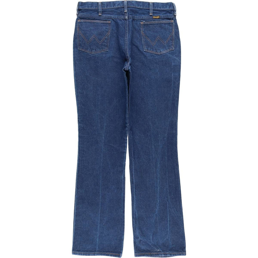 Vintage 80s-90'S Wrangler Flare Cut Denim Pants, Made in USA, Men's, Size W35 cotton blue type Vintage Second Hand