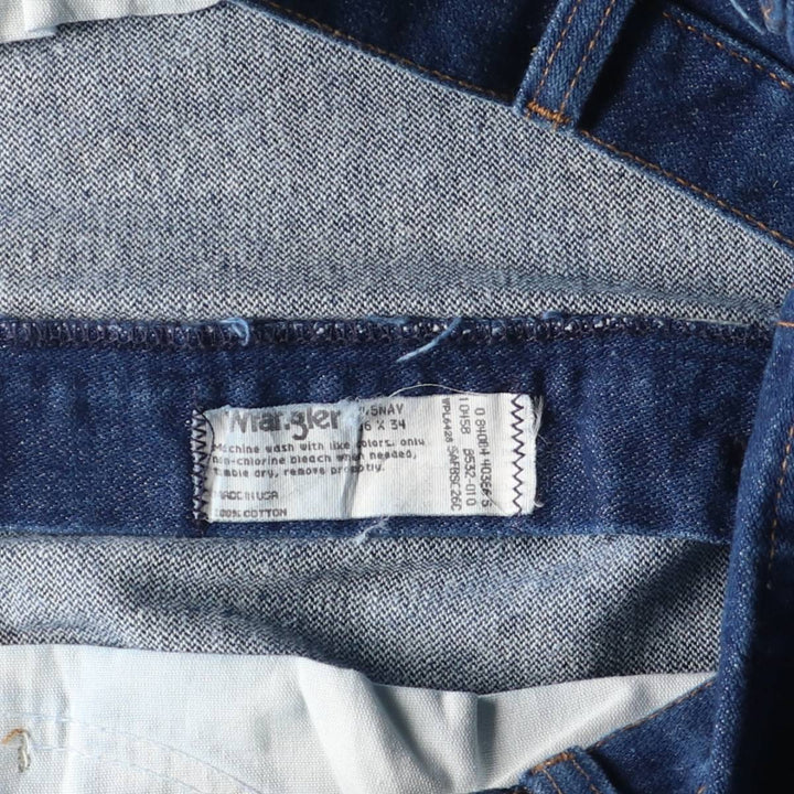Vintage 80s-90'S Wrangler Flare Cut Denim Pants, Made in USA, Men's, Size W35 cotton blue type Vintage Second Hand