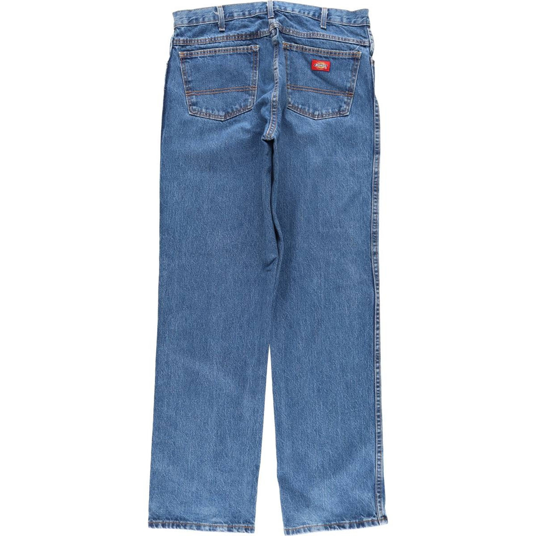 Dickies tapered denim pants for men, equivalent to W35 cotton blue type Vintage Second Hand