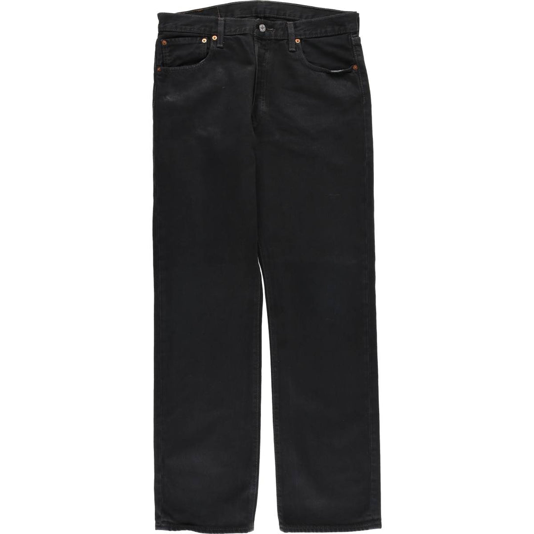 Levi's 501-0660 Black Denim Straight Leg Denim Pants, Men's Size 34 cotton black type Vintage Second Hand