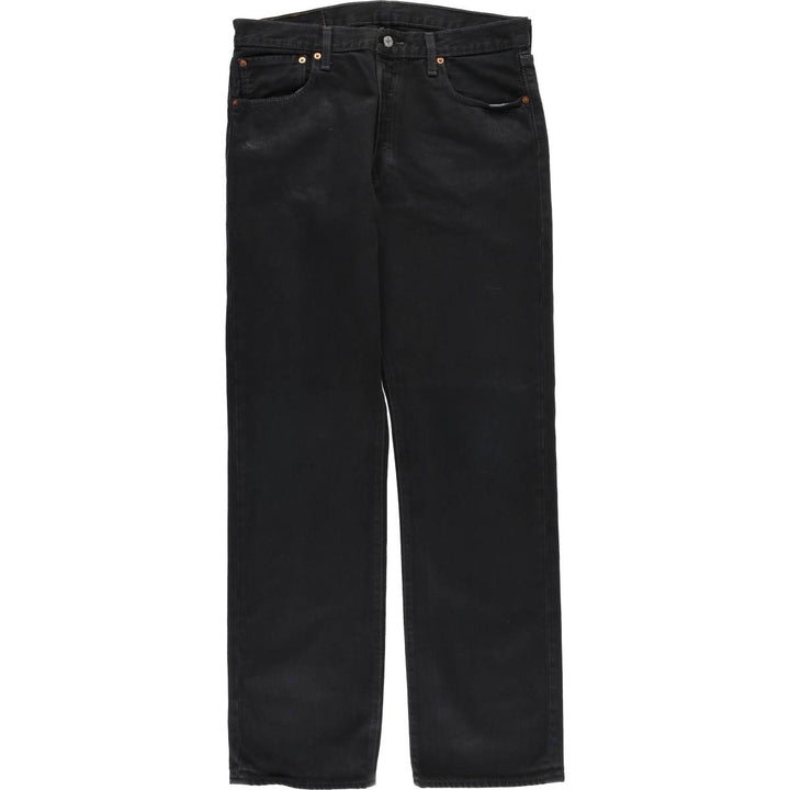 Levi's 501-0660 Black Denim Straight Leg Denim Pants, Men's Size 34 cotton black type Vintage Second Hand