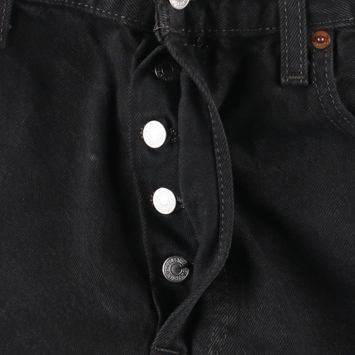 Levi's 501-0660 Black Denim Straight Leg Denim Pants, Men's Size 34 cotton black type Vintage Second Hand