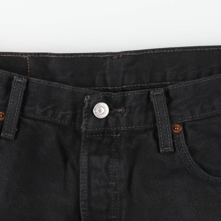 Levi's 501-0660 Black Denim Straight Leg Denim Pants, Men's Size 34 cotton black type Vintage Second Hand
