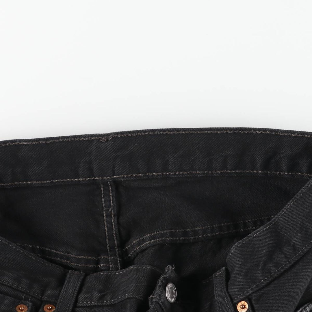 Levi's 501-0660 Black Denim Straight Leg Denim Pants, Men's Size 34 cotton black type Vintage Second Hand