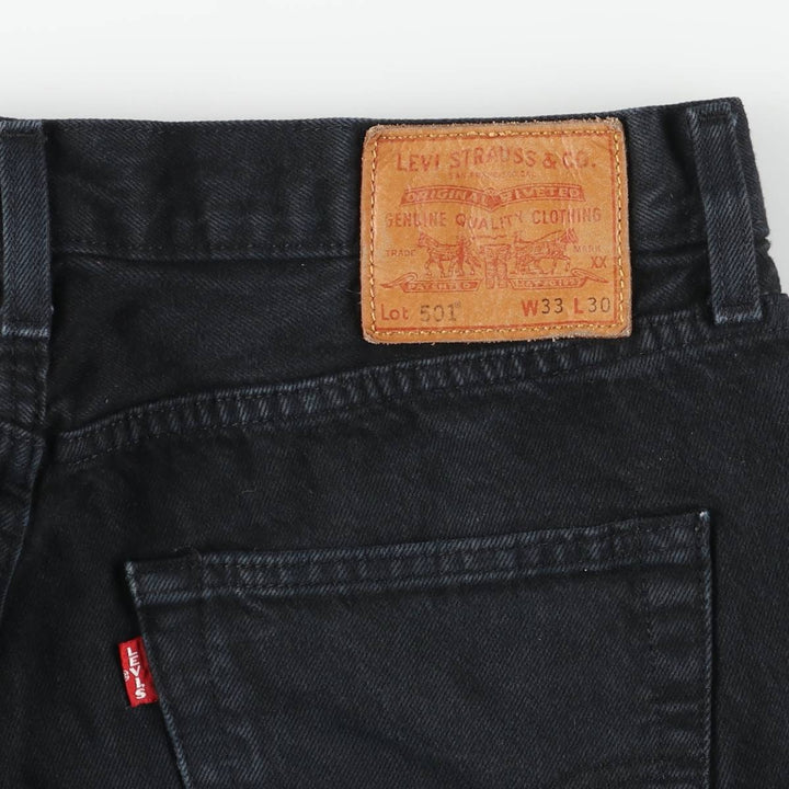 Levi's 501-0165 Black Denim Straight Denim Pants, Men's Size W32 cotton black type Vintage Second Hand