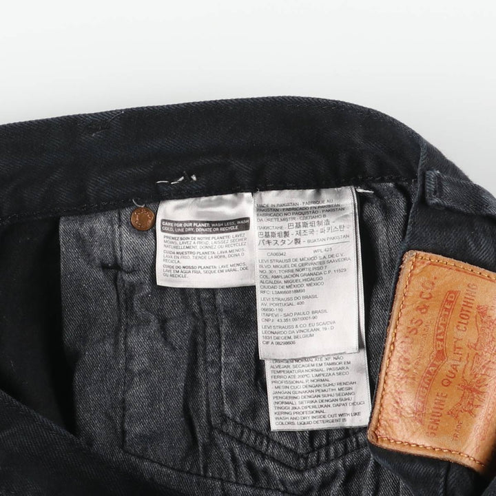 Levi's 501-0165 Black Denim Straight Denim Pants, Men's Size W32 cotton black type Vintage Second Hand
