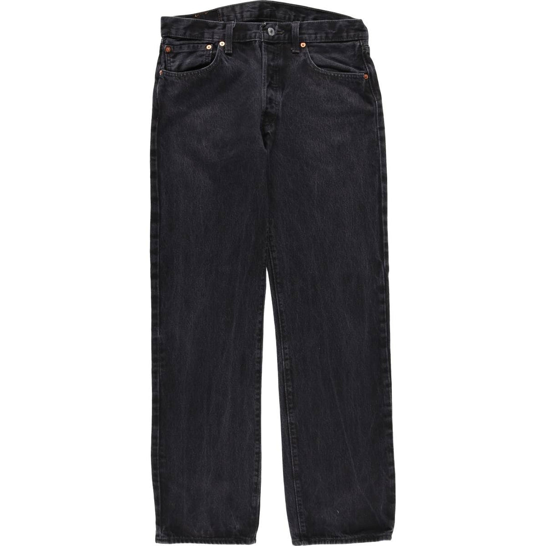 Levi's 501-0660 Black Denim Straight Leg Denim Pants, Men's Size W33 cotton black type Vintage Second Hand
