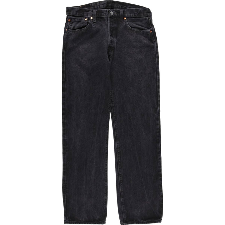 Levi's 501-0660 Black Denim Straight Leg Denim Pants, Men's Size W33 cotton black type Vintage Second Hand