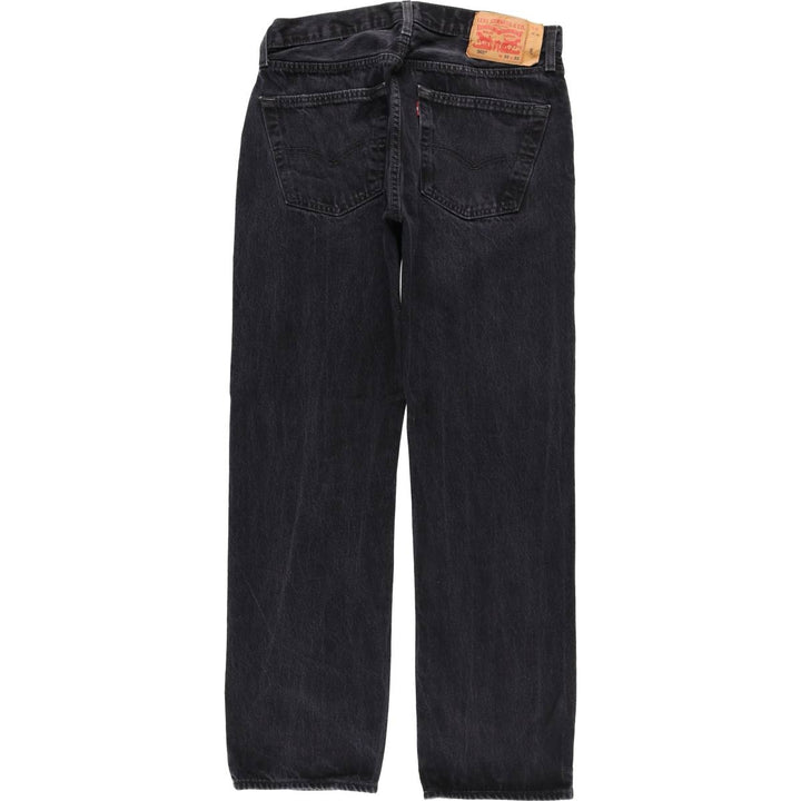 Levi's 501-0660 Black Denim Straight Leg Denim Pants, Men's Size W33 cotton black type Vintage Second Hand