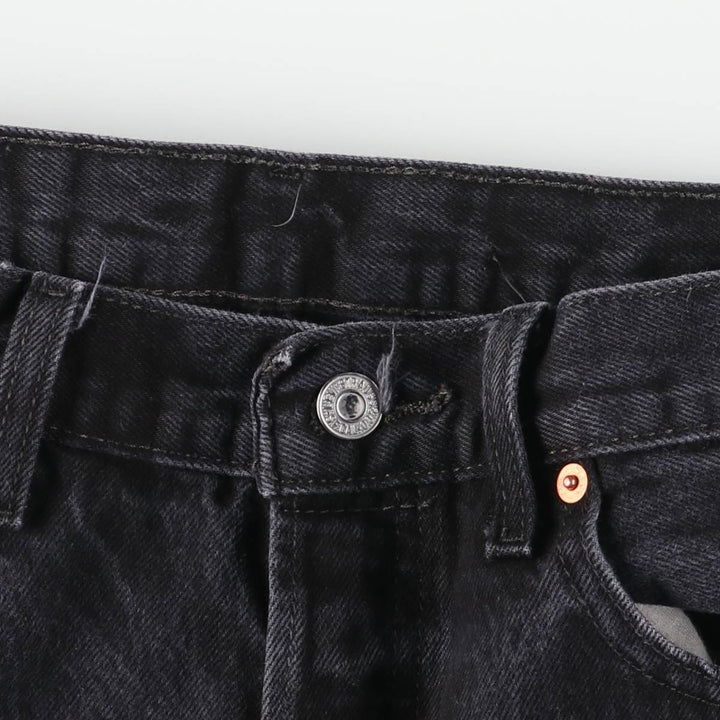 Levi's 501-0660 Black Denim Straight Leg Denim Pants, Men's Size W33 cotton black type Vintage Second Hand