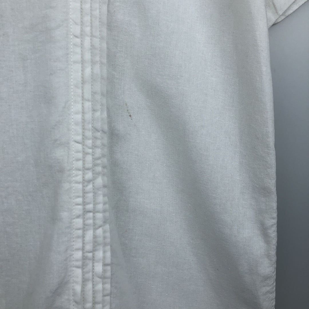 Haggar short sleeve open collar rayon x linen shirt box shirt men's size L linen white type Vintage Second Hand