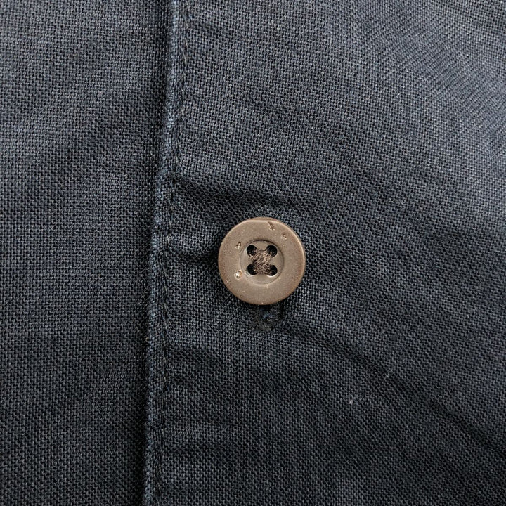 Panama Jack Short Sleeve Open Collar Ramie and Cotton Box Shirt, Men's XL Lamy black type Vintage Second Hand