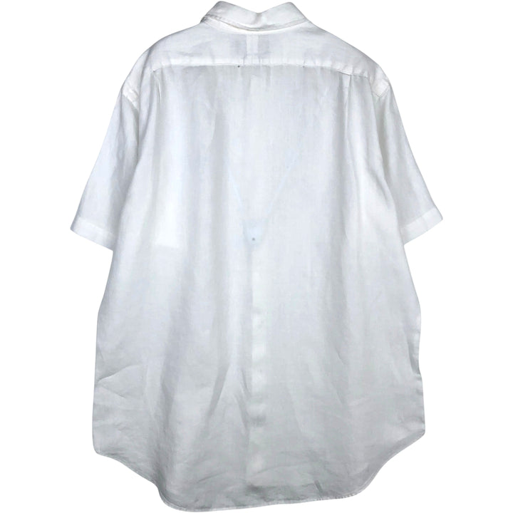 Ralph Lauren POLO by Ralph Lauren Bradford Classic Fit Short Sleeve Linen Shirt, Men's Size L linen white type Vintage Second Hand