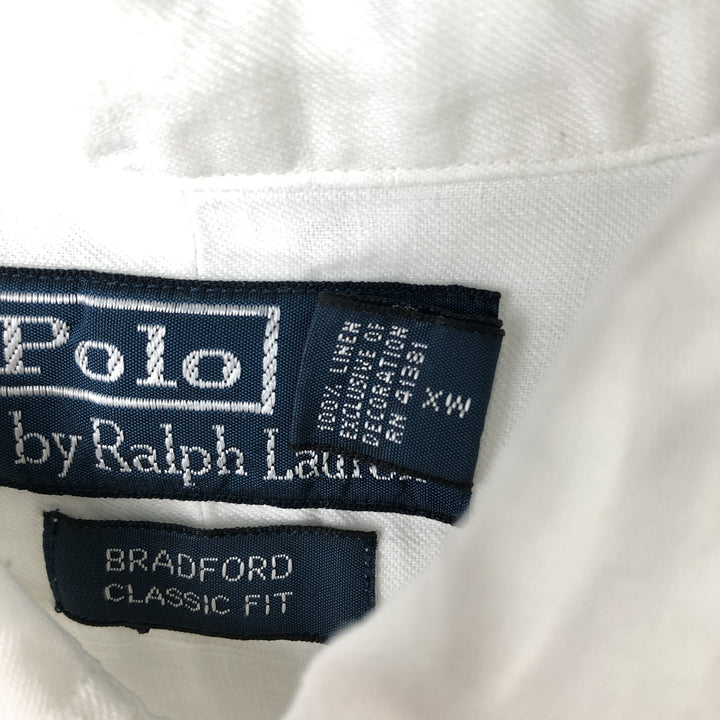 Ralph Lauren POLO by Ralph Lauren Bradford Classic Fit Short Sleeve Linen Shirt, Men's Size L linen white type Vintage Second Hand