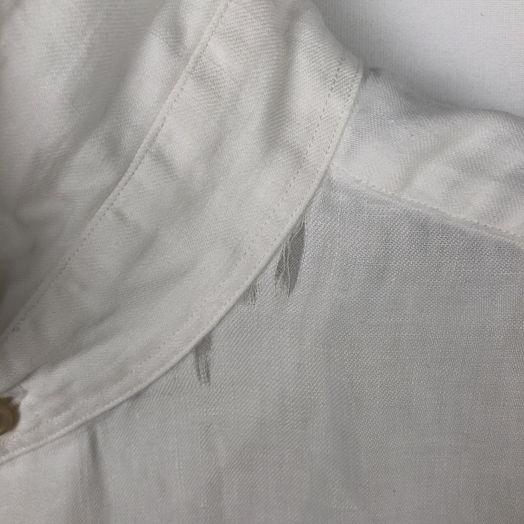 Ralph Lauren POLO by Ralph Lauren Bradford Classic Fit Short Sleeve Linen Shirt, Men's Size L linen white type Vintage Second Hand
