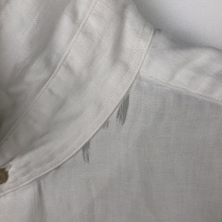 Ralph Lauren POLO by Ralph Lauren Bradford Classic Fit Short Sleeve Linen Shirt, Men's Size L linen white type Vintage Second Hand