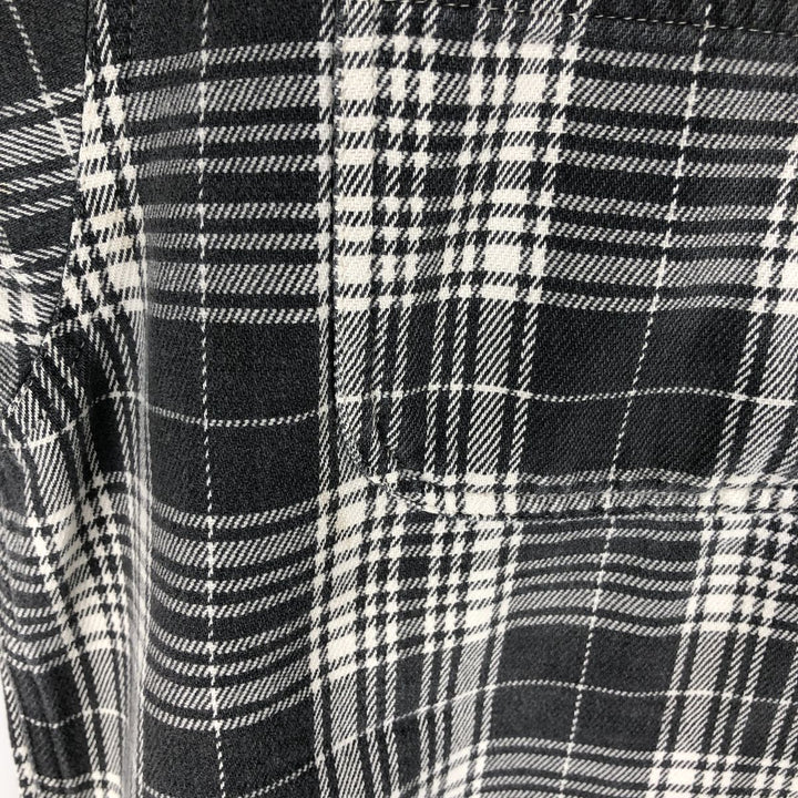 90'S GAP Vintage Long Sleeve Flannel Check Shirt, Men's Size L cotton gray type Vintage Second Hand