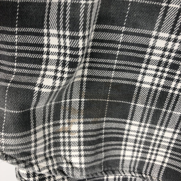 90'S GAP Vintage Long Sleeve Flannel Check Shirt, Men's Size L cotton gray type Vintage Second Hand