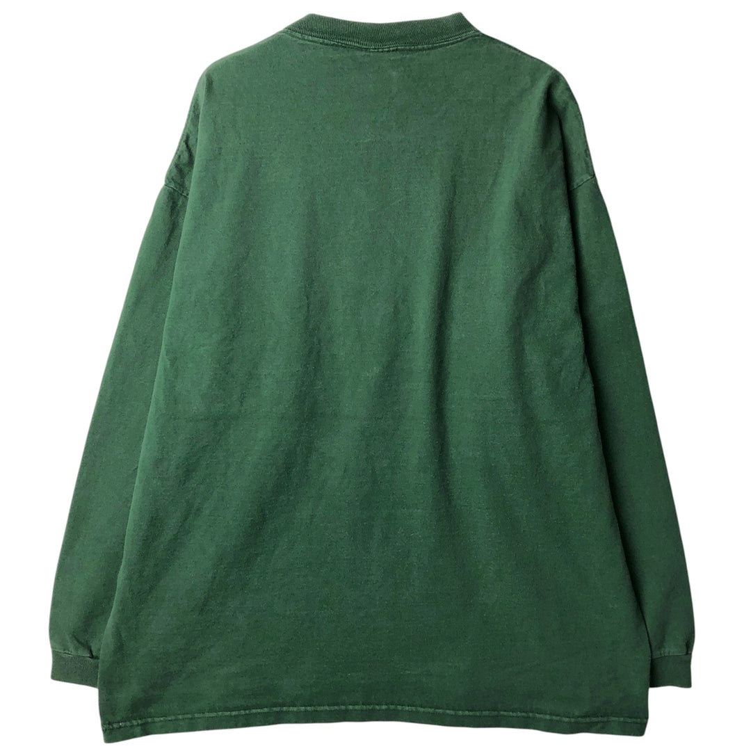 90'S JanSport Notre Dame Fightin' Irish Long Sleeve T-Shirt, Made in USA, Men's XL, Vintage cotton green type Vintage Second Hand