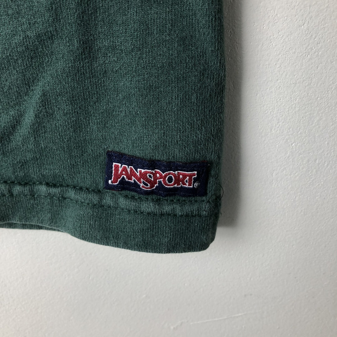 90'S JanSport Notre Dame Fightin' Irish Long Sleeve T-Shirt, Made in USA, Men's XL, Vintage cotton green type Vintage Second Hand