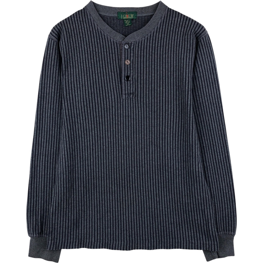 Vintage 90'S J.Crew striped long-sleeved T-shirt, size M, men's size. cotton Charcoal Vintage Second Hand