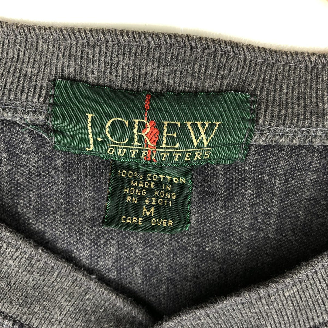 Vintage 90'S J.Crew striped long-sleeved T-shirt, size M, men's size. cotton Charcoal Vintage Second Hand