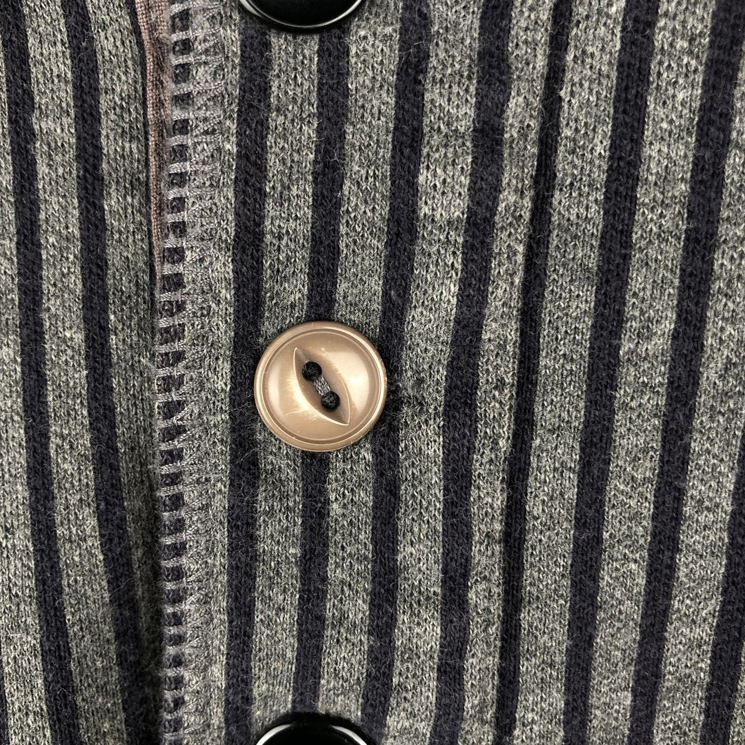 Vintage 90'S J.Crew striped long-sleeved T-shirt, size M, men's size. cotton Charcoal Vintage Second Hand