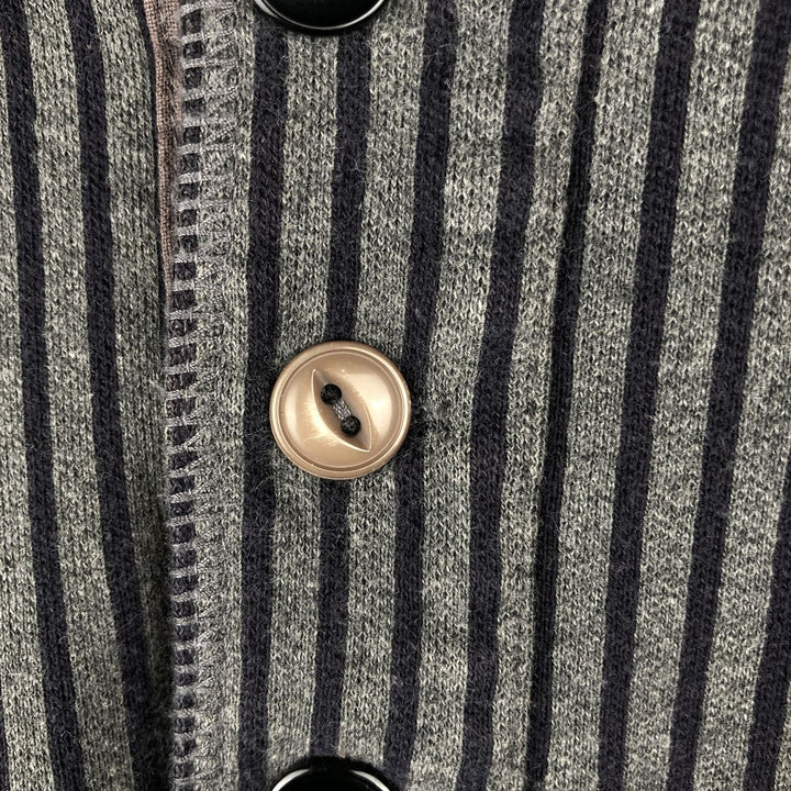 Vintage 90'S J.Crew striped long-sleeved T-shirt, size M, men's size. cotton Charcoal Vintage Second Hand