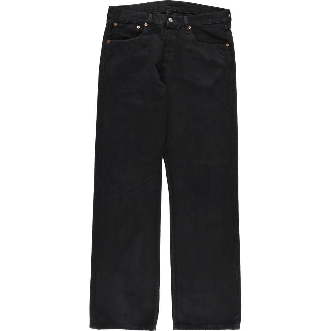 Levi's 501 Euro Model Black Denim Straight Denim Pants Men's W34 cotton black type Vintage Second Hand