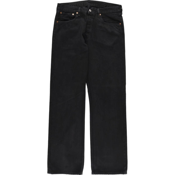 Levi's 501 Euro Model Black Denim Straight Denim Pants Men's W34 cotton black type Vintage Second Hand