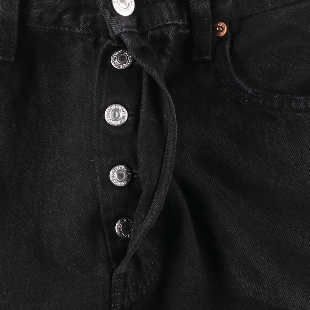 Levi's 501 Euro Model Black Denim Straight Denim Pants Men's W34 cotton black type Vintage Second Hand