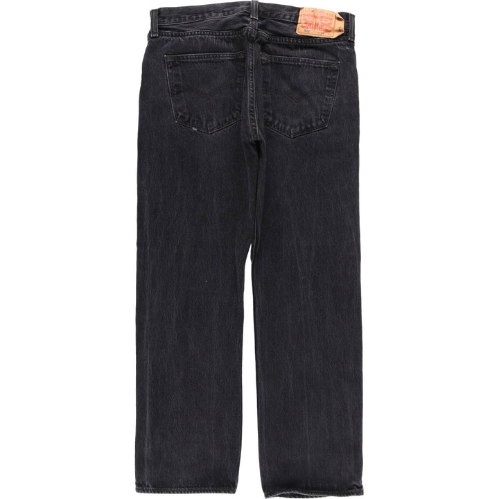 Levi's 501-0660 Black Denim Straight Leg Denim Pants, Men's Size W33 cotton black type Vintage Second Hand