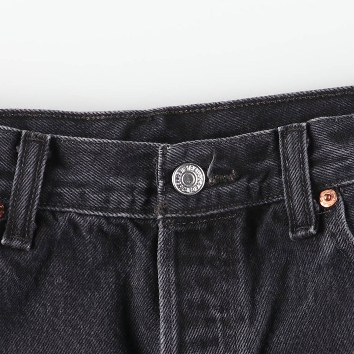 Levi's 501-0660 Black Denim Straight Leg Denim Pants, Men's Size W33 cotton black type Vintage Second Hand