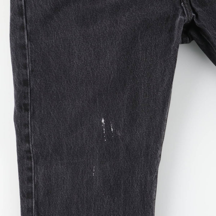 Levi's 501-0660 Black Denim Straight Leg Denim Pants, Men's Size W33 cotton black type Vintage Second Hand