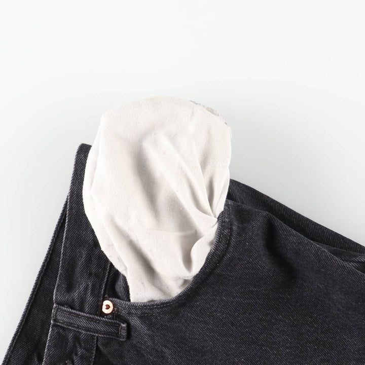 Levi's 501-0660 Black Denim Straight Leg Denim Pants, Men's Size W33 cotton black type Vintage Second Hand