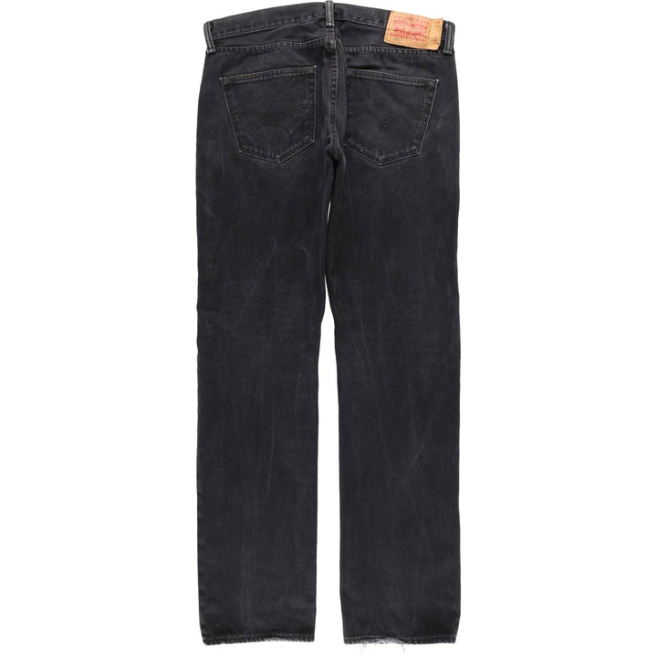 Levi's 501-0660 Black Denim Straight Leg Denim Pants, Men's Size 35 cotton black type Vintage Second Hand