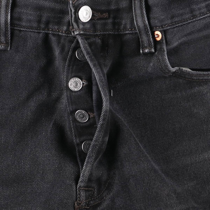 Levi's 501-0660 Black Denim Straight Leg Denim Pants, Men's Size 35 cotton black type Vintage Second Hand