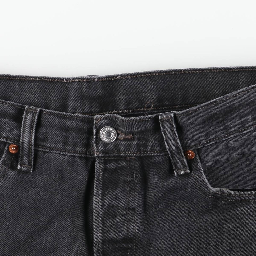 Levi's 501-0660 Black Denim Straight Leg Denim Pants, Men's Size 35 cotton black type Vintage Second Hand
